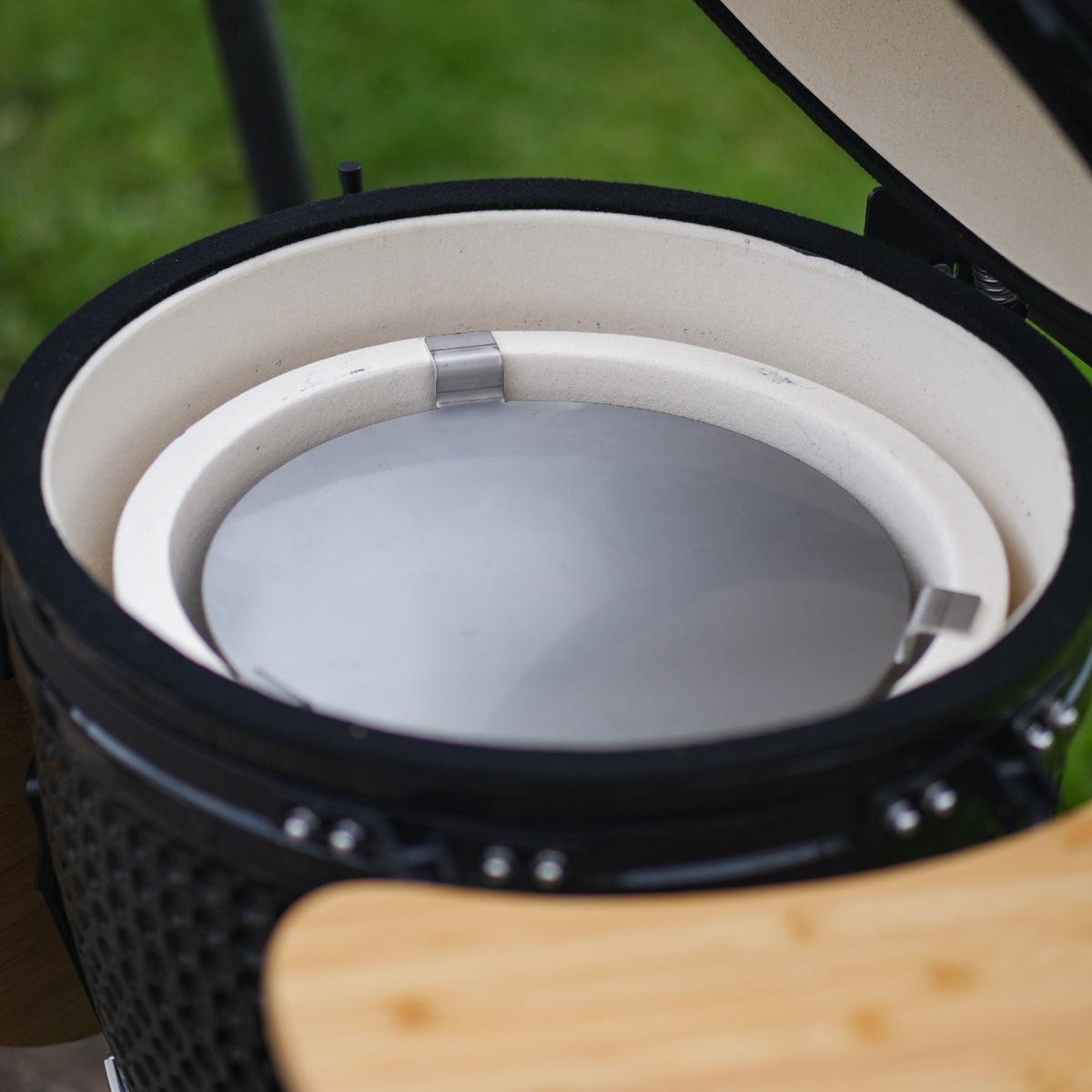 Deflector De Calor Plegable Para Aldi Kamado Midi 2025 + Elevadores De Parrilla Para Low & Slow