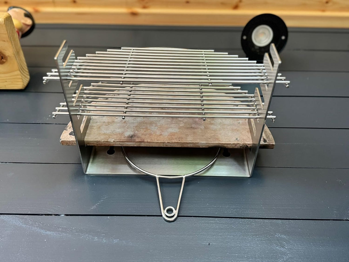 Kamado Grill Stainless Steel Half Moon Storage Rack, Accessory Holder