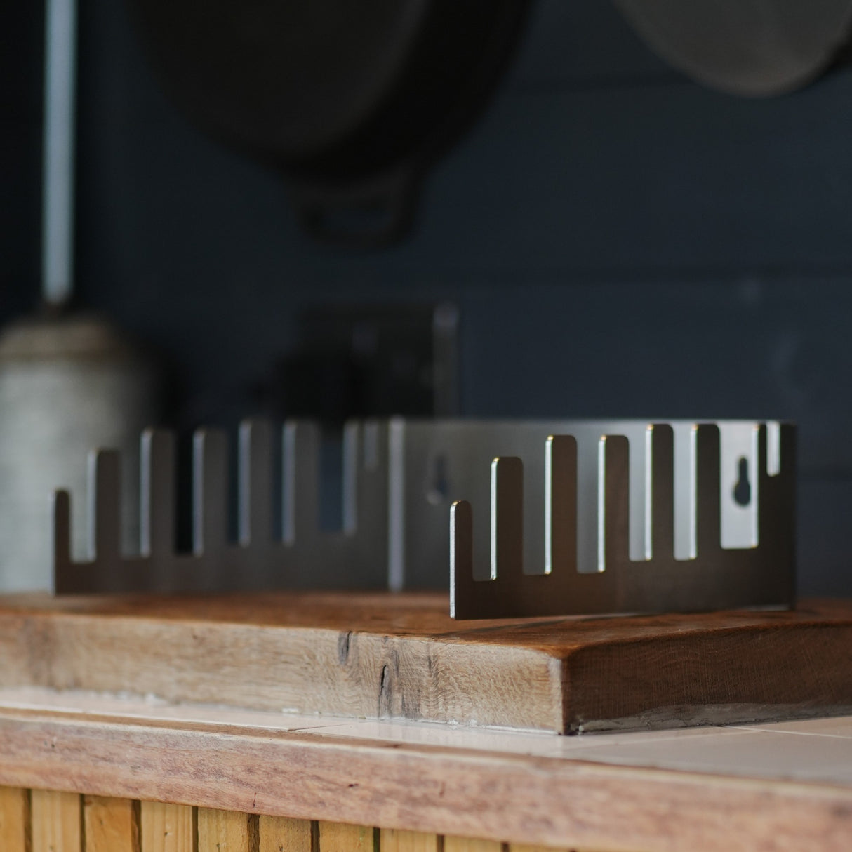 Kamado Grill Stainless Steel Half Moon Storage Rack, Accessory Holder