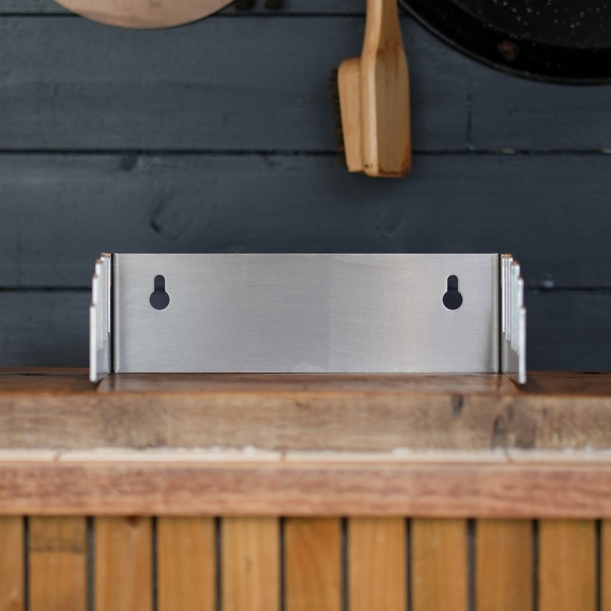 Kamado Grill Stainless Steel Half Moon Storage Rack, Accessory Holder