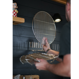 Kamado Grill Stainless Steel Half Moon Storage Rack, Accessory Holder