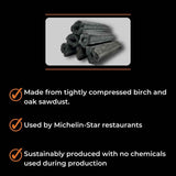 Natural compressed restaurant grade charcoal briquettes 10kg Box