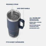 Yeti Rambler 25oz Straw Mug