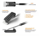 3-in-1 BBQ Grill Brush Scraper, Stainless Steel Wire, Premium Grill Cleaning Tool